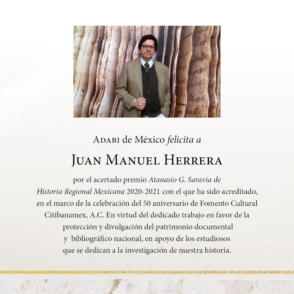 Reconocimiento Juan Manuel Herrera